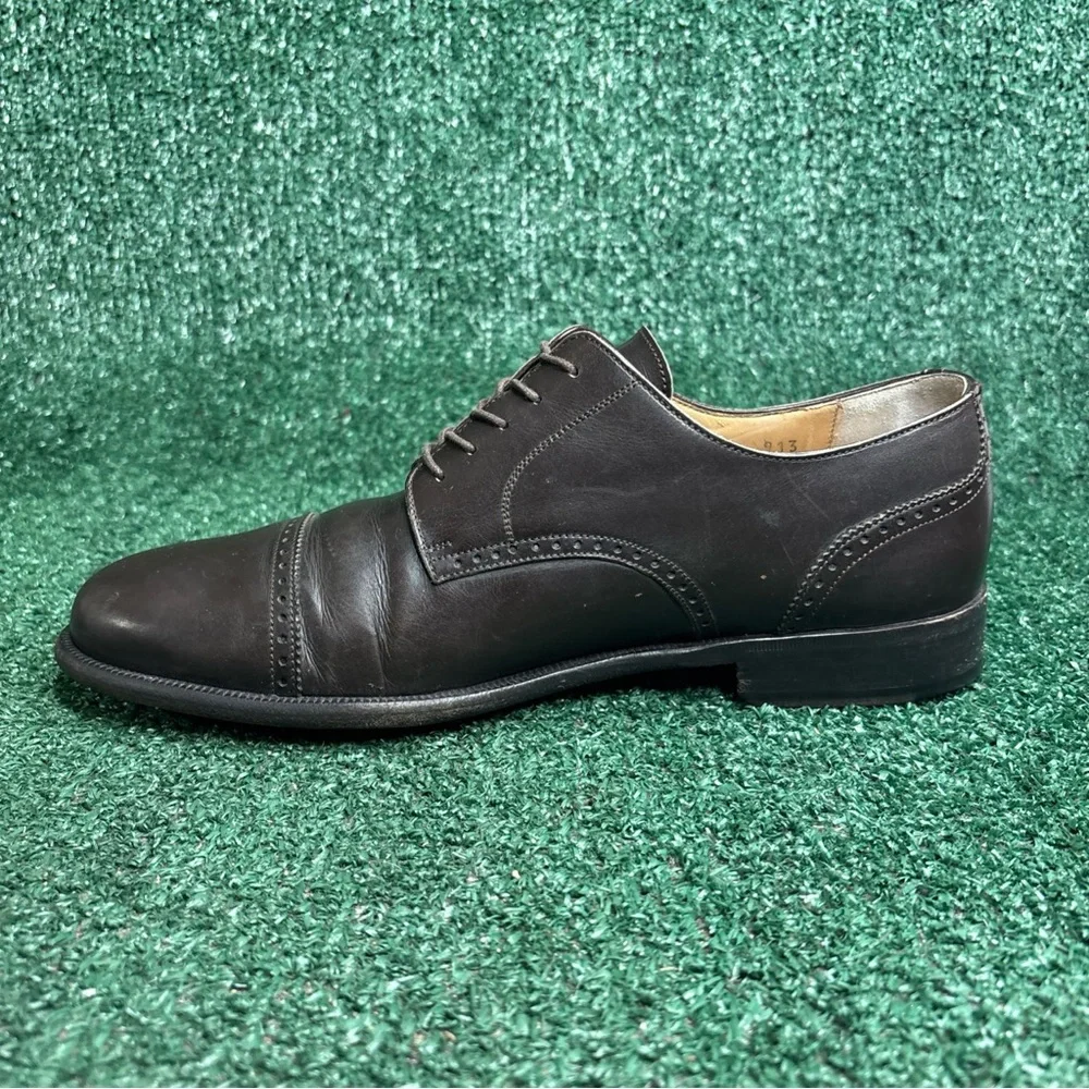 Cole Haan City Dress Shoe Soft Brown Leather Cap Toe Lace Up Oxford Size 9 Italy
